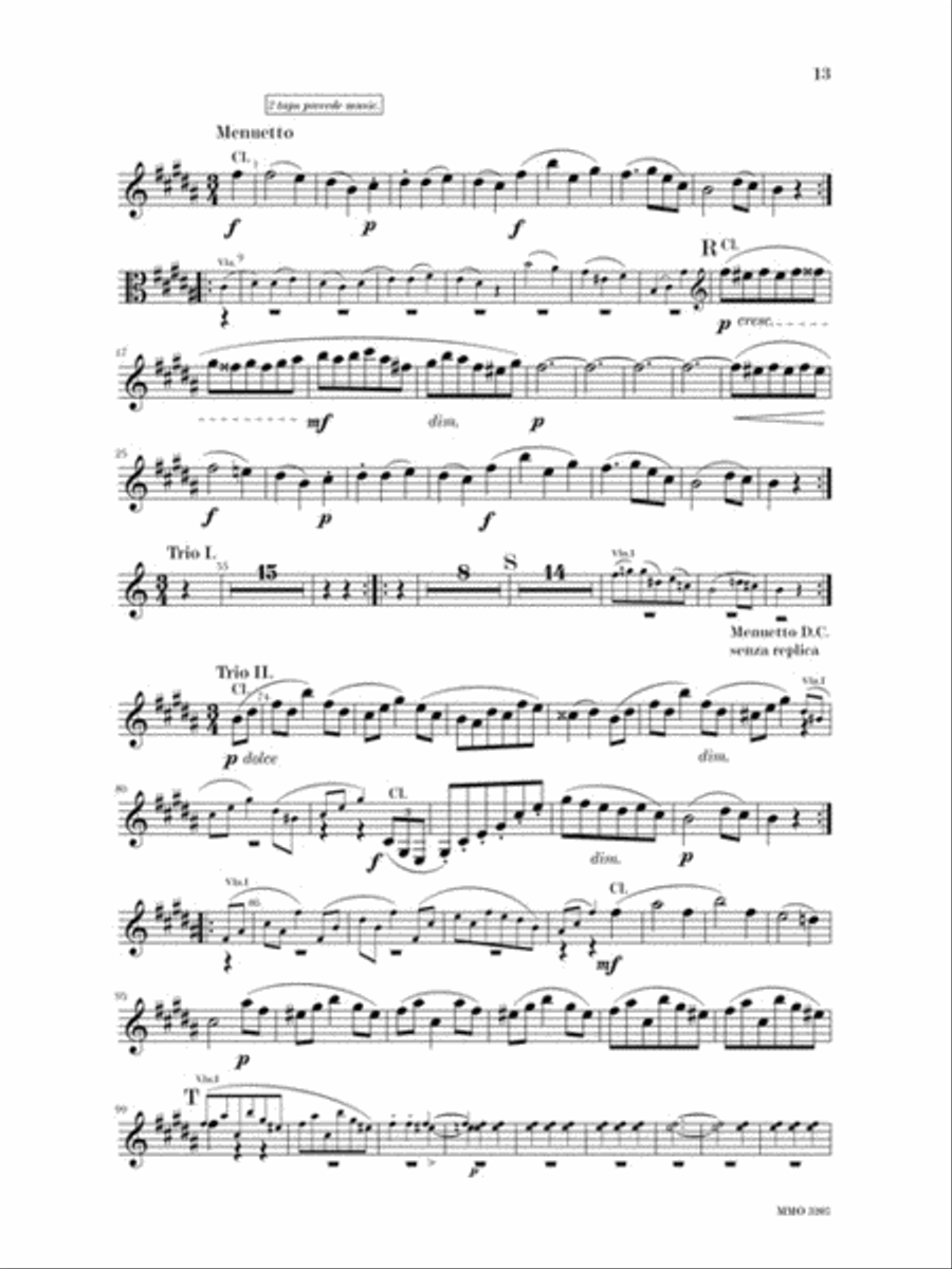 Mozart Quintet in A, KV581 Clarinet scores gallery preview page 4