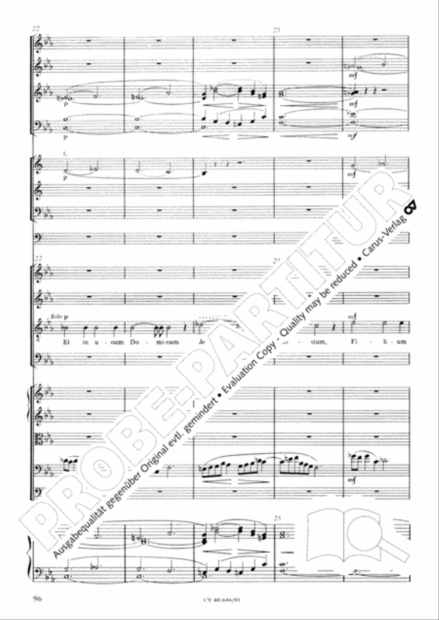 Mass in A Major (2 versions) STB scores gallery preview page 107