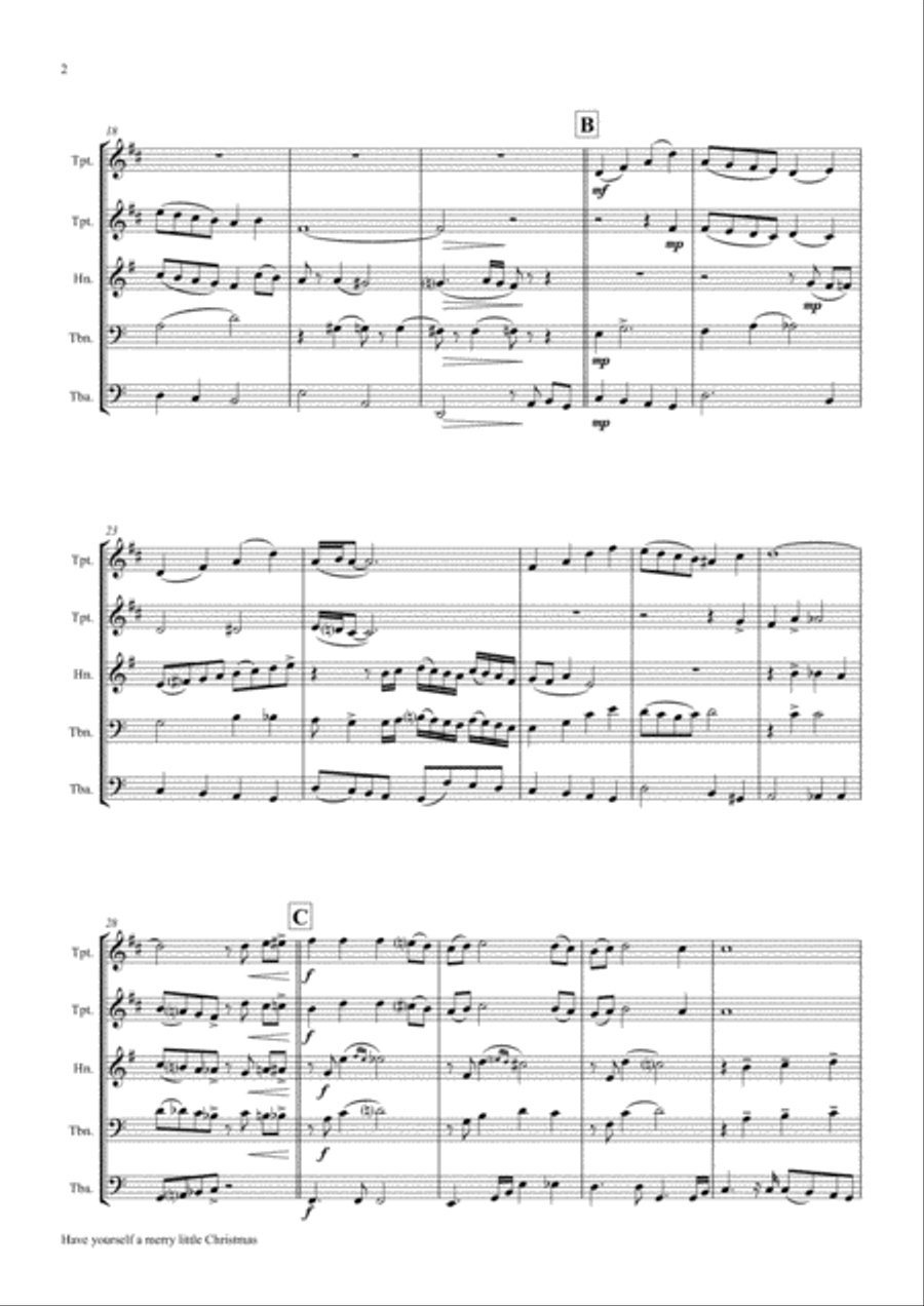 Have Yourself A Merry Little Christmas from MEET ME IN ST. LOUIS Horn scores gallery preview page 3