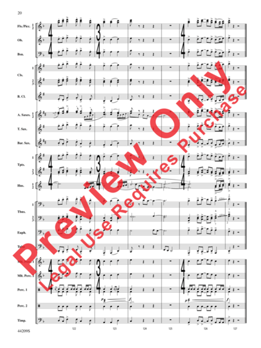 Gaudete Concert Band scores gallery preview page 21