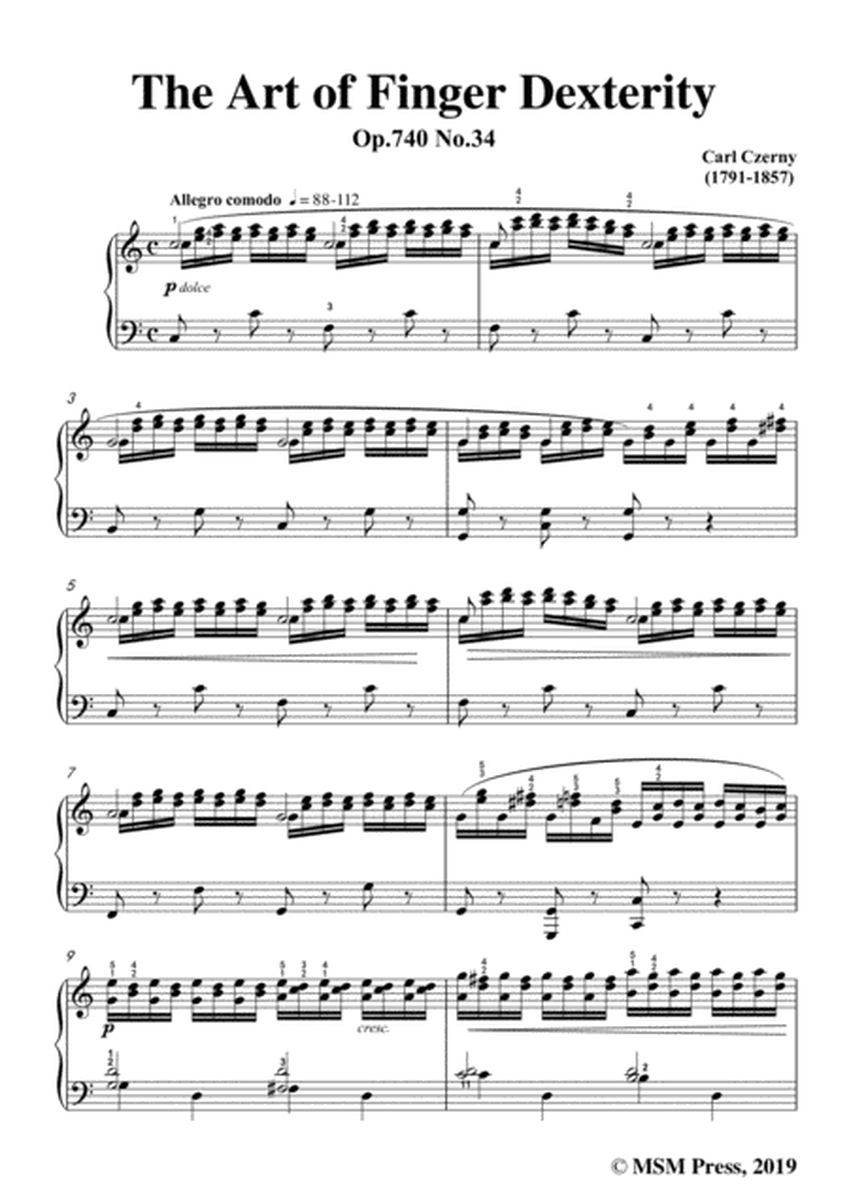 Czerny-The Art of Finger Dexterity,Op.740 No.34,for Piano image number null