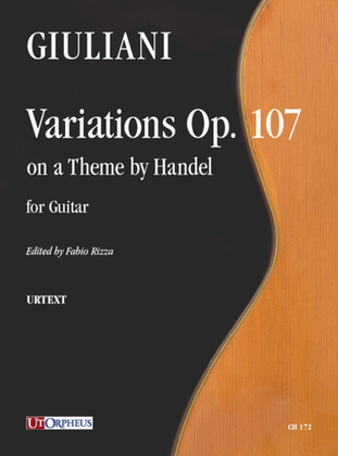 Book cover for Variations Op. 107 on a Theme by Handel for Guitar