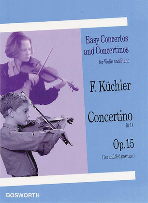 Book cover for Concertino in D, Op. 15 (1st and 3rd position)