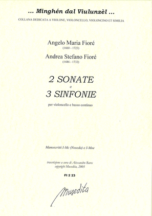 Book cover for 2 Sonate e 3 Sinfonie (Ms, I-Mc e I-MOe)