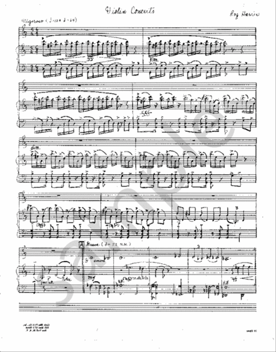 Concerto For Violin And Orchestra Violin Solo scores gallery preview page 1