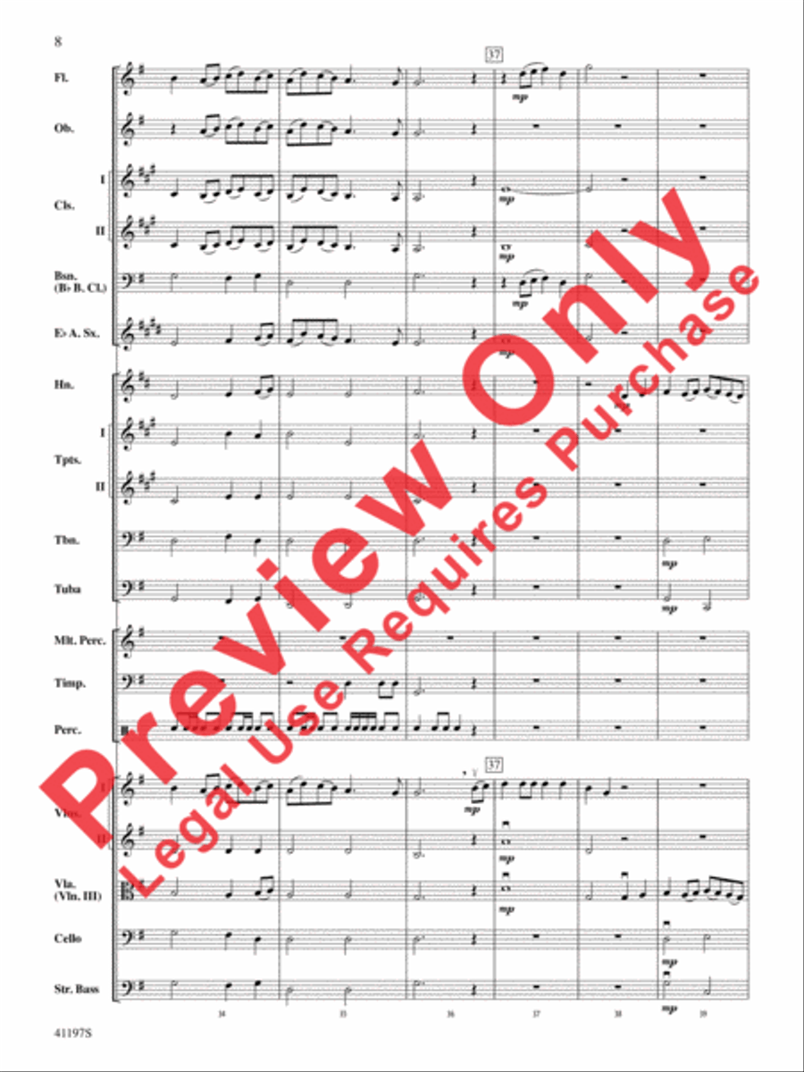 Fanfare Rondeau Full Orchestra scores gallery preview page 9