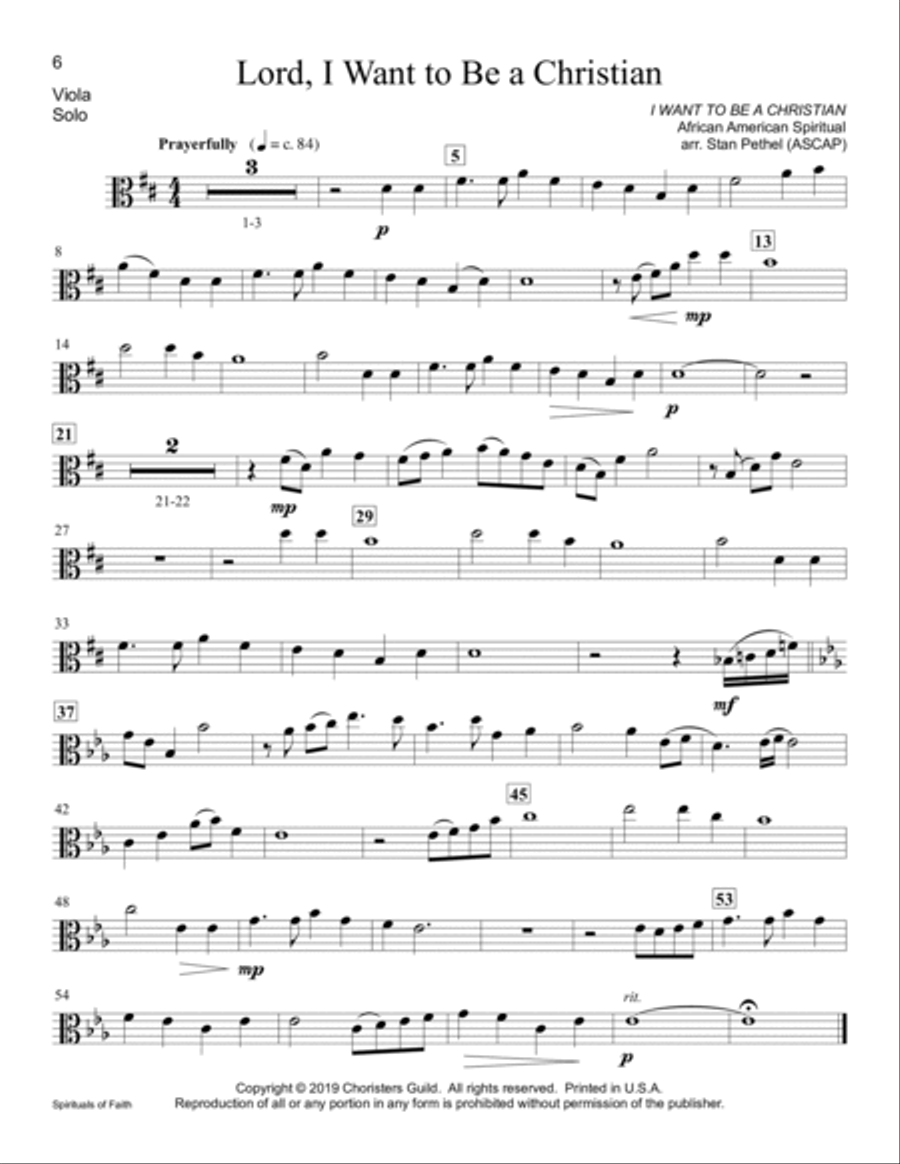 Spirituals of Faith - Viola Accompaniment CD scores gallery preview page 6