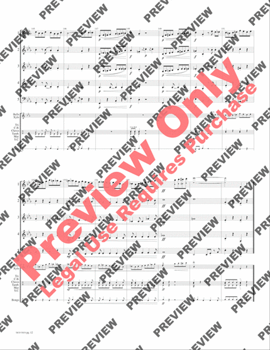 Tico Tico Tico Tico Woodwind Ensemble scores gallery preview page 14