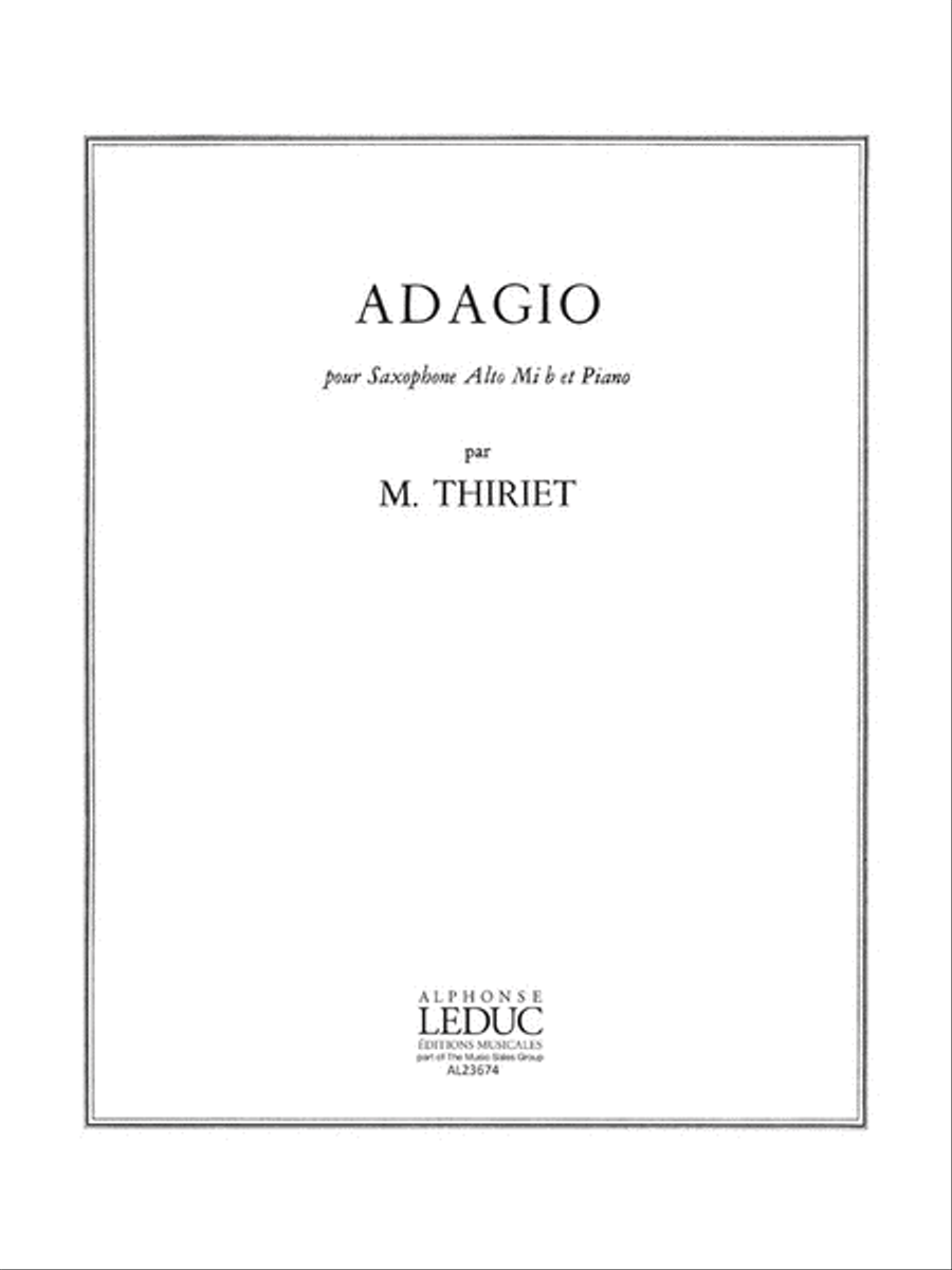 Adagio (saxophone-alto & Piano)