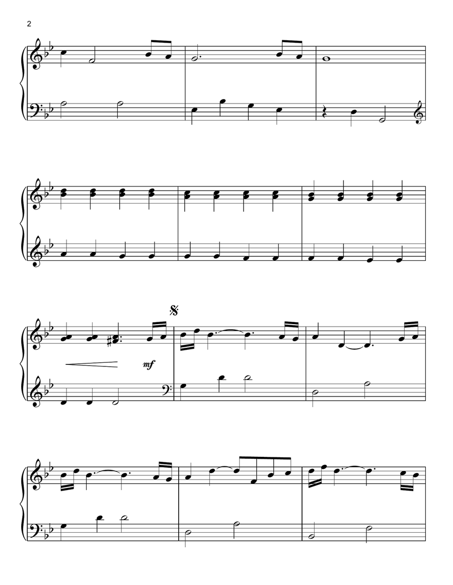 Terra's Theme (from Final Fantasy VI) Easy Piano scores gallery preview page 2
