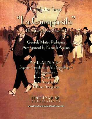 La Cumparsita (Tango) (for Saxophone Quintet SATTB or AATTB)