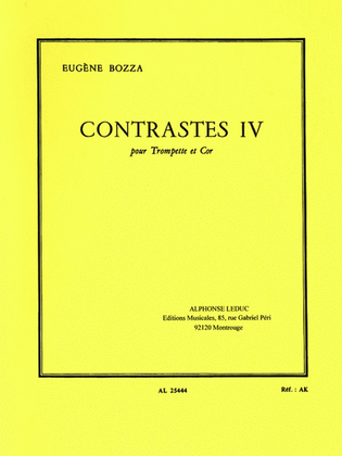 Book cover for Contrastes Iv (horn & Trumpet)