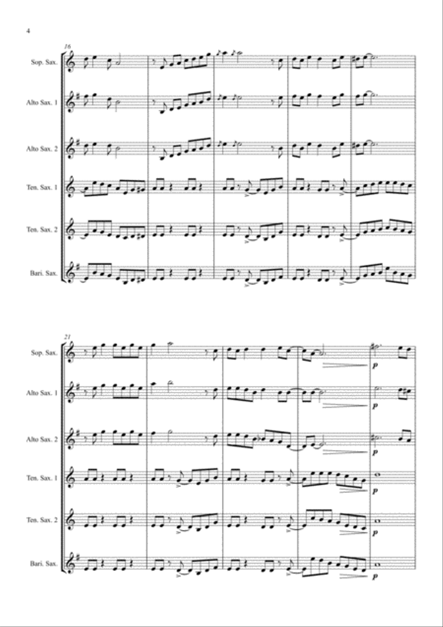 Smoke On The Water Woodwind Ensemble scores gallery preview page 4