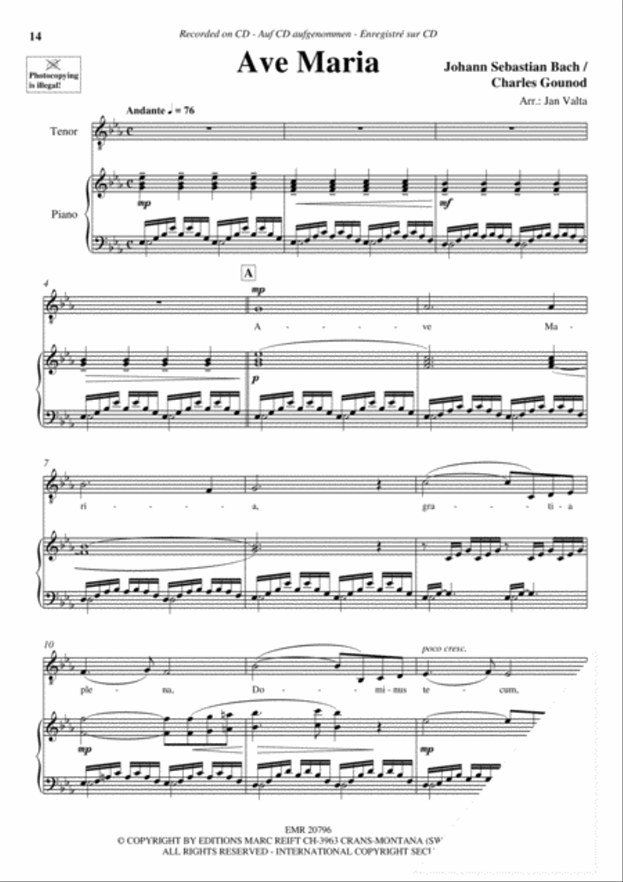 100 Ave Maria Volume 1 100 Ave Maria Volume 1 Tenor Voice scores gallery preview page 7