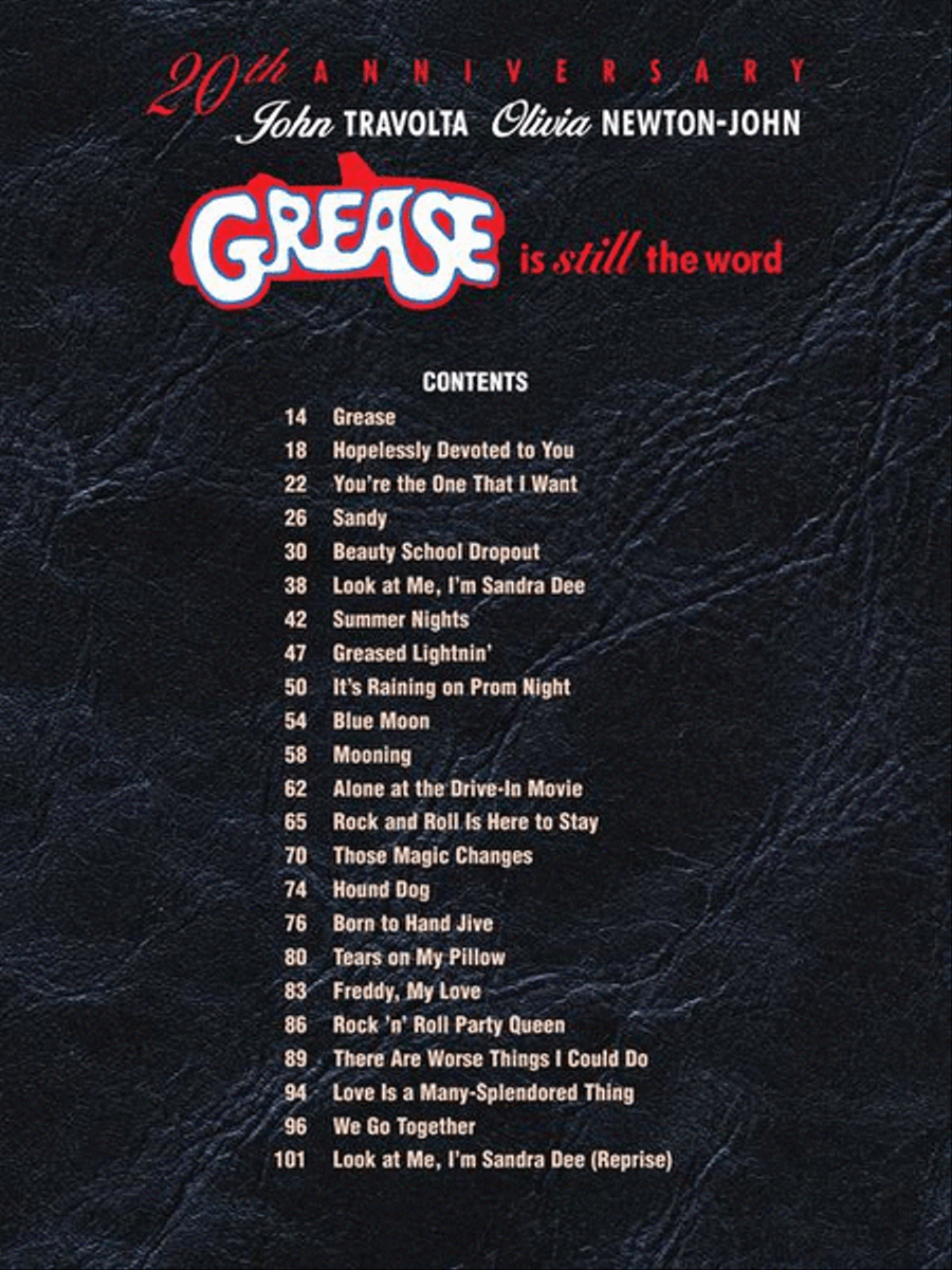 Grease Is Still the Word Piano, Vocal, Guitar scores gallery preview page 4
