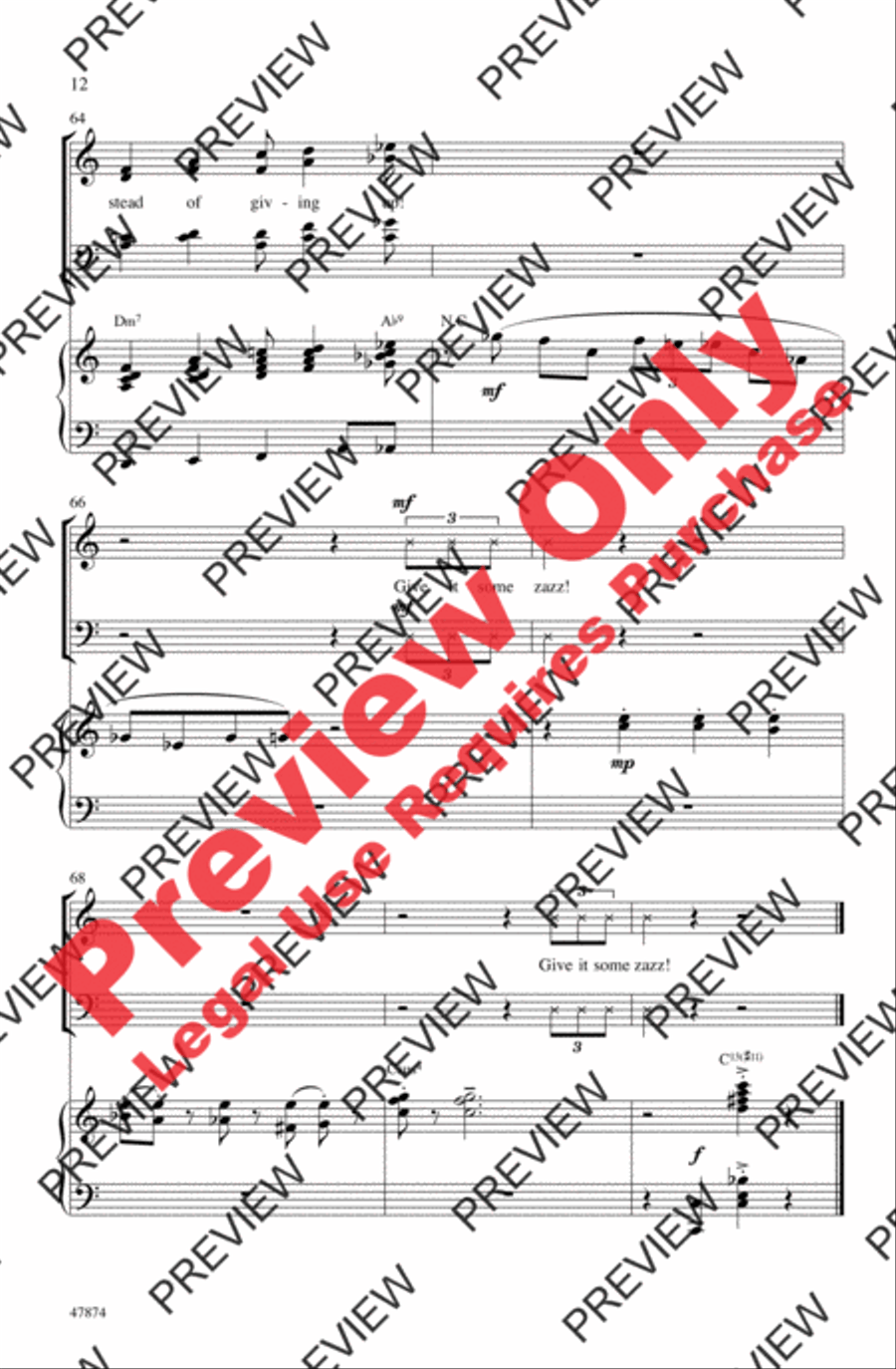 Zazz Zazz 4-Part scores gallery preview page 12