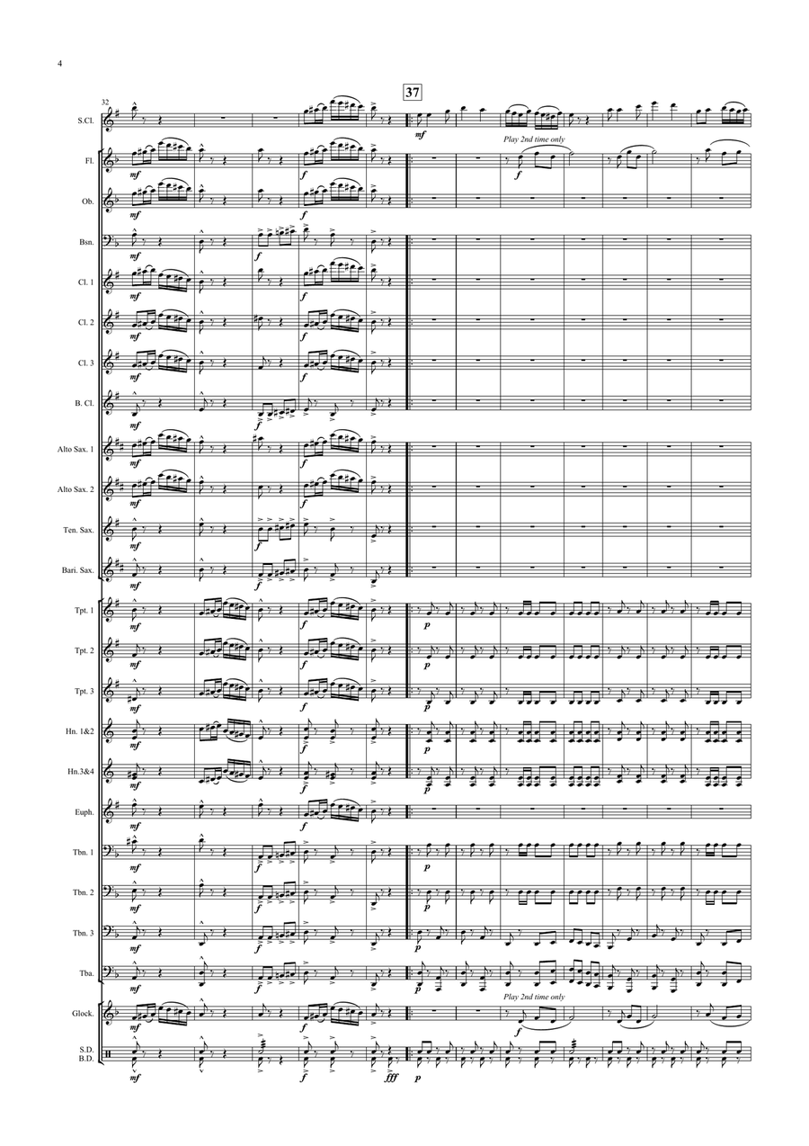 T.B. for Clarinet and Concert Band Concert Band scores gallery preview page 6