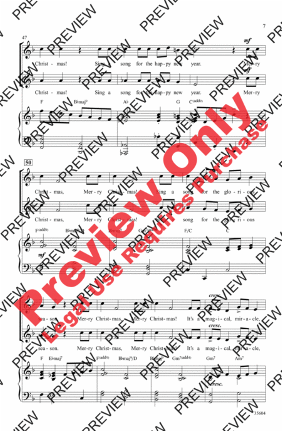 Merry Christmas, Merry Christmas 2-Part scores gallery preview page 7