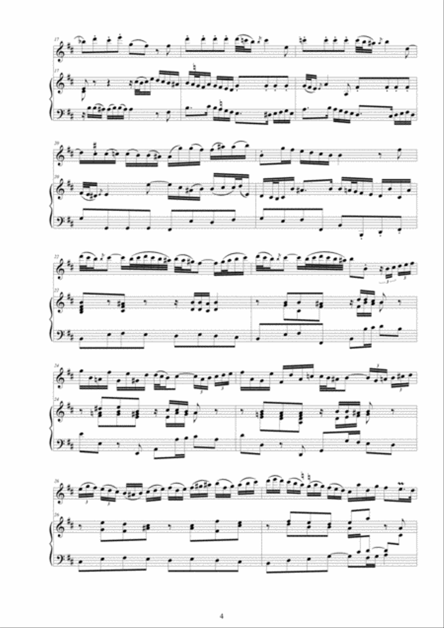 20 Flute Sonatas for Flute and Harpsichord or Piano - Scores and Part Flute scores gallery preview page 4
