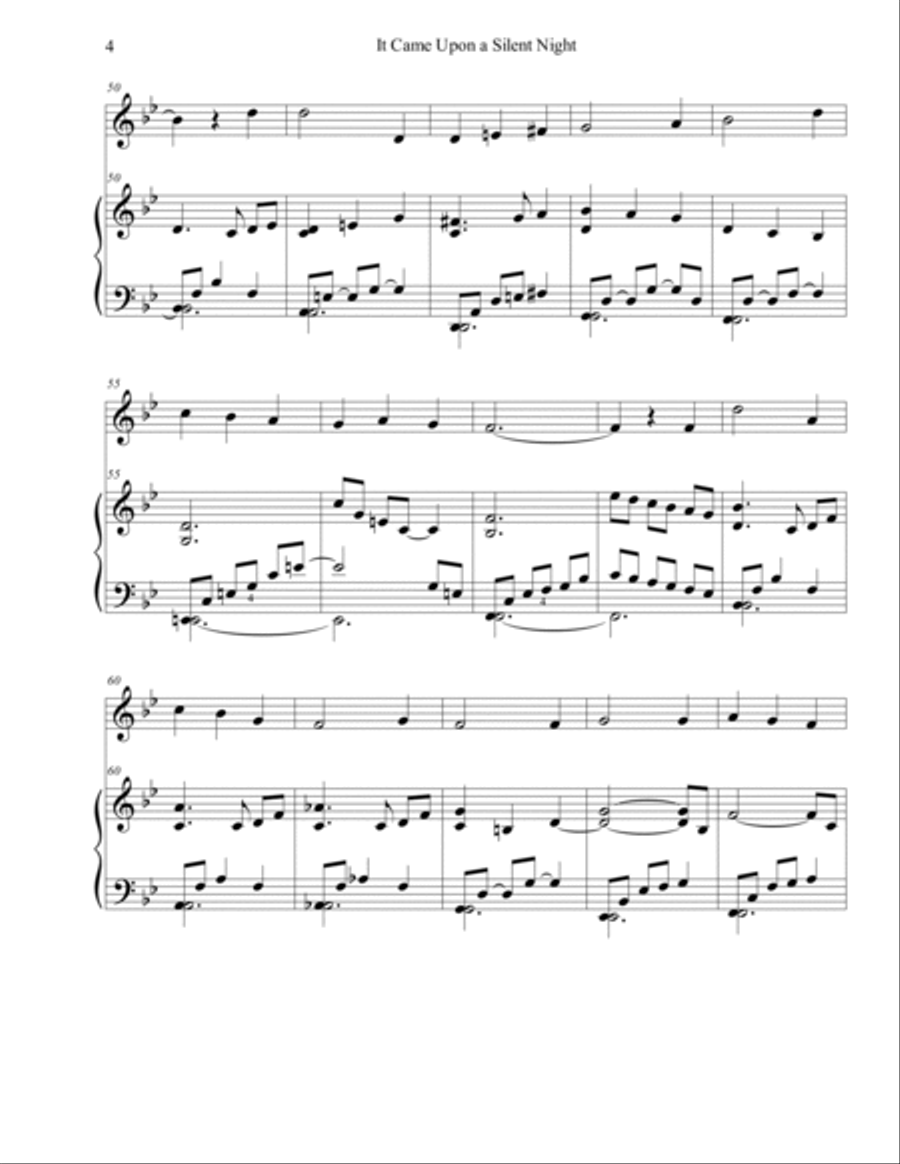 It Came Upon a Silent Night Percussion Ensemble scores gallery preview page 4