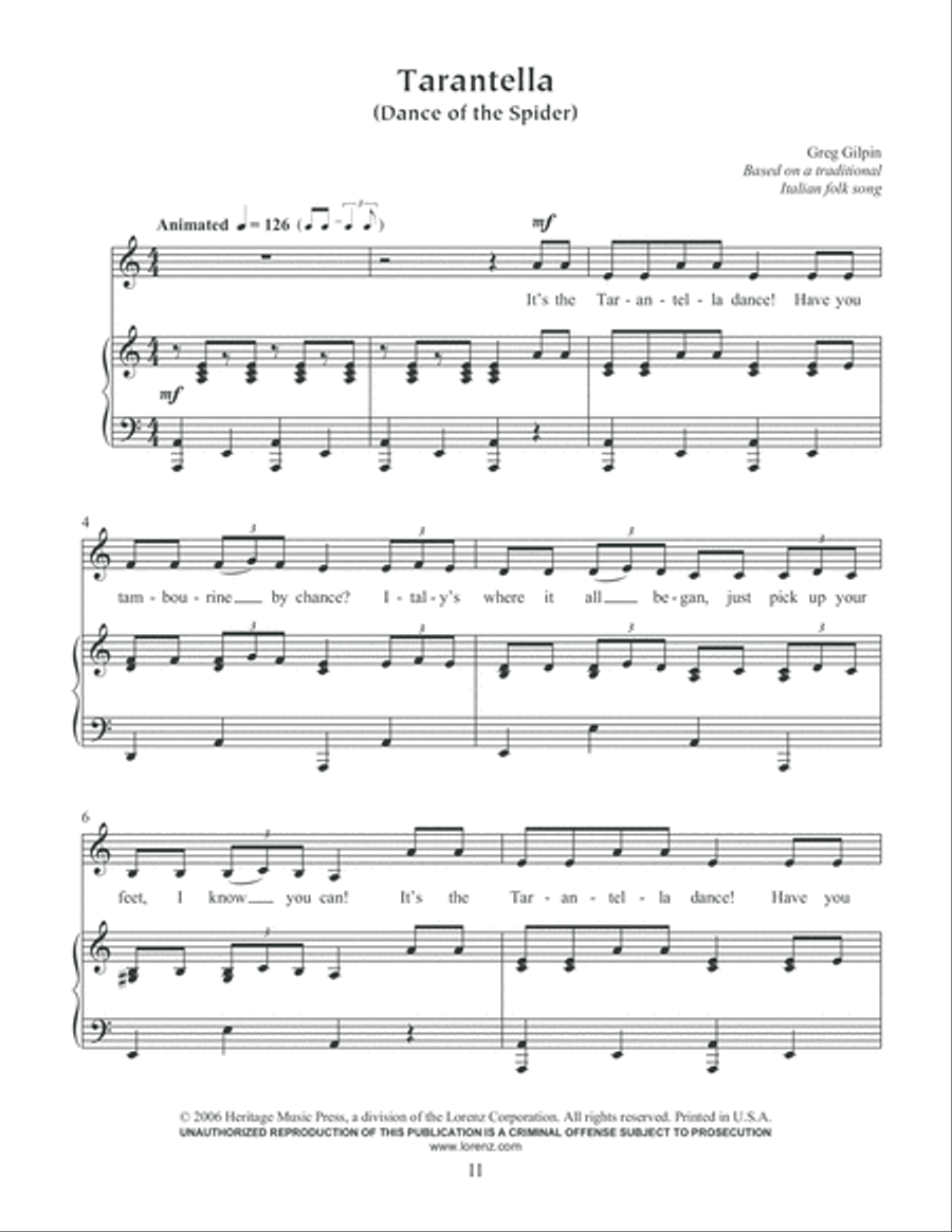 Sing and Dance Around the World Unison Choir scores gallery preview page 12