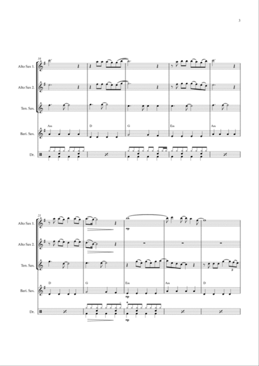 Flowers Saxophone Quartet scores gallery preview page 3