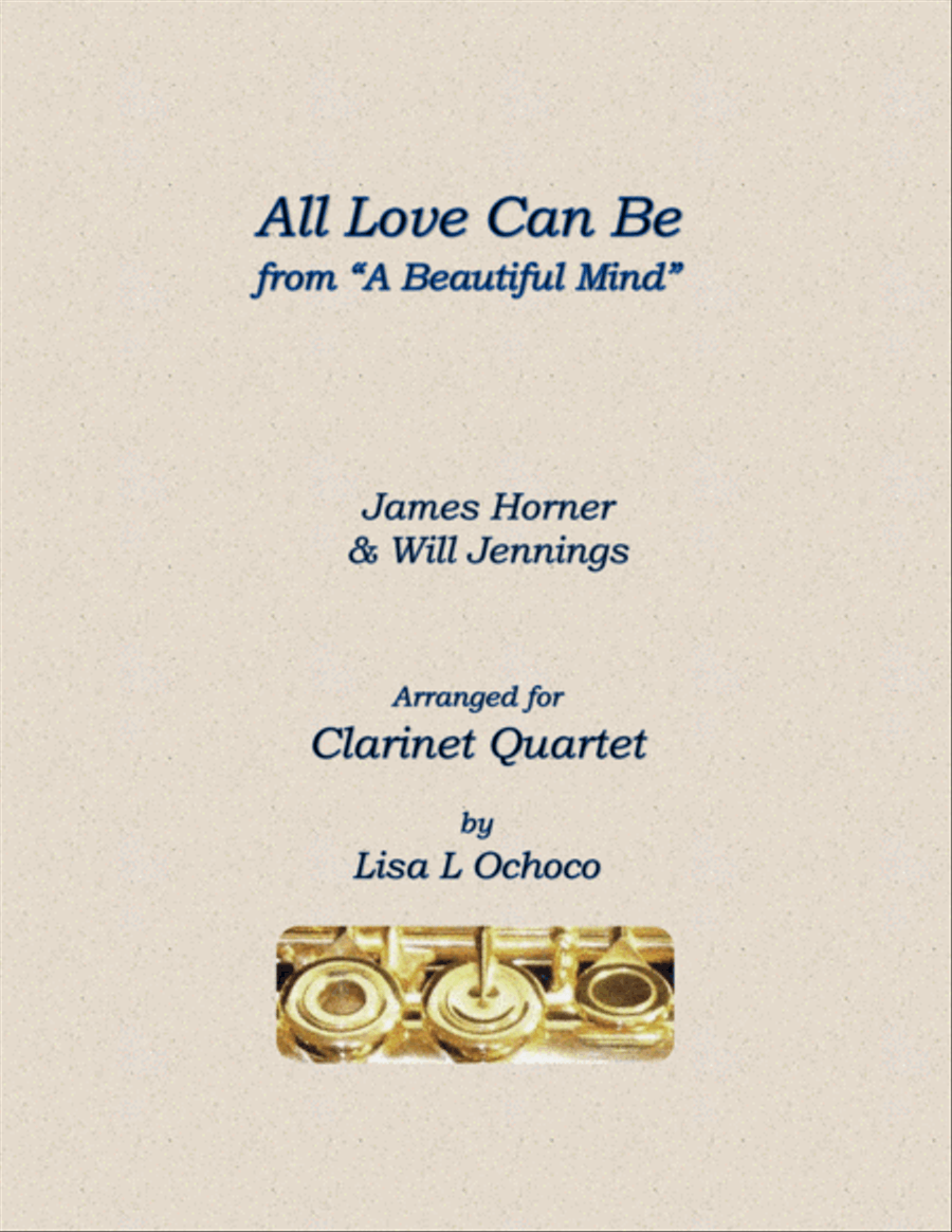 All Love Can Be Clarinet Quartet scores gallery preview page 1