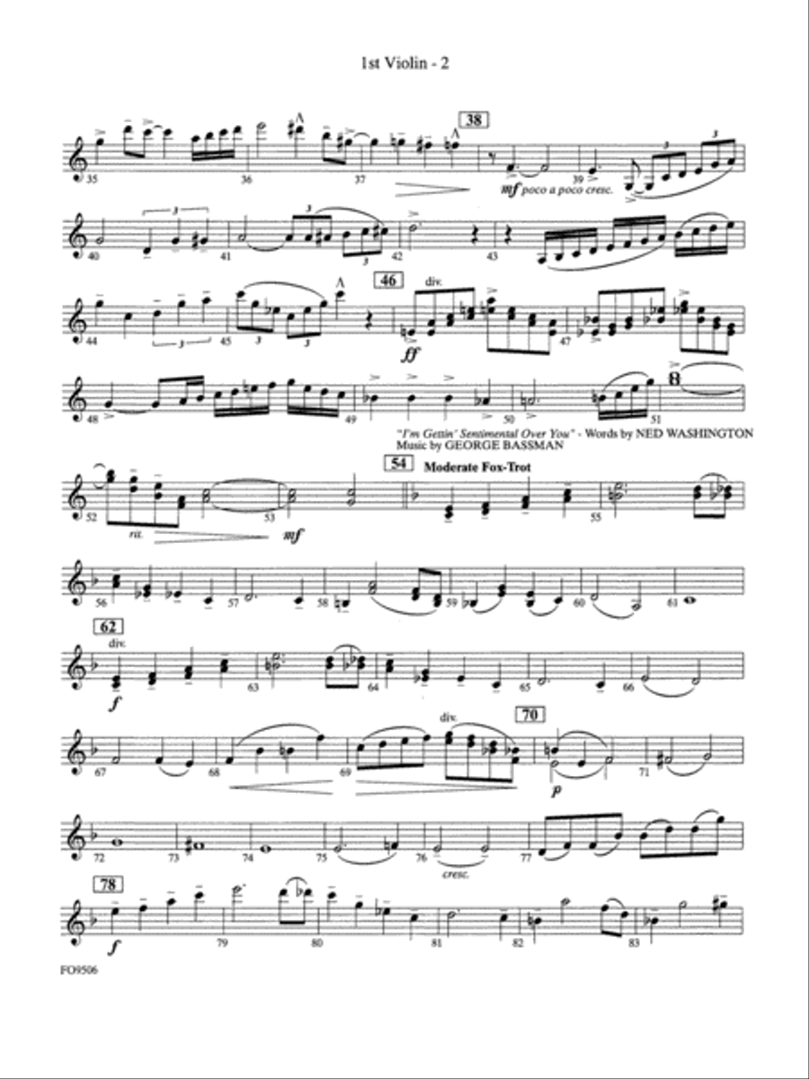 A Salute to the Big Bands: 1st Violin Full Orchestra scores gallery preview page 2