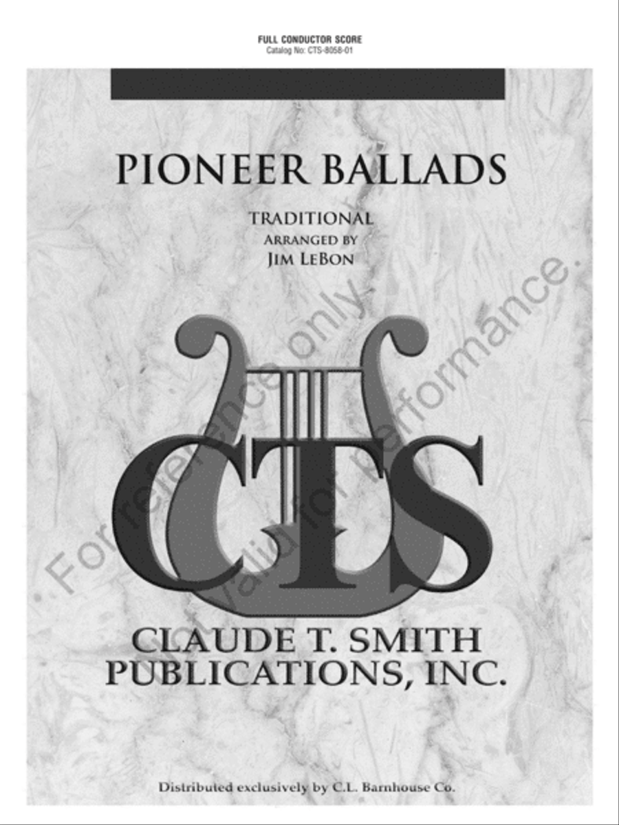 Pioneer Ballads Pioneer Ballads Concert Band scores gallery preview page 2