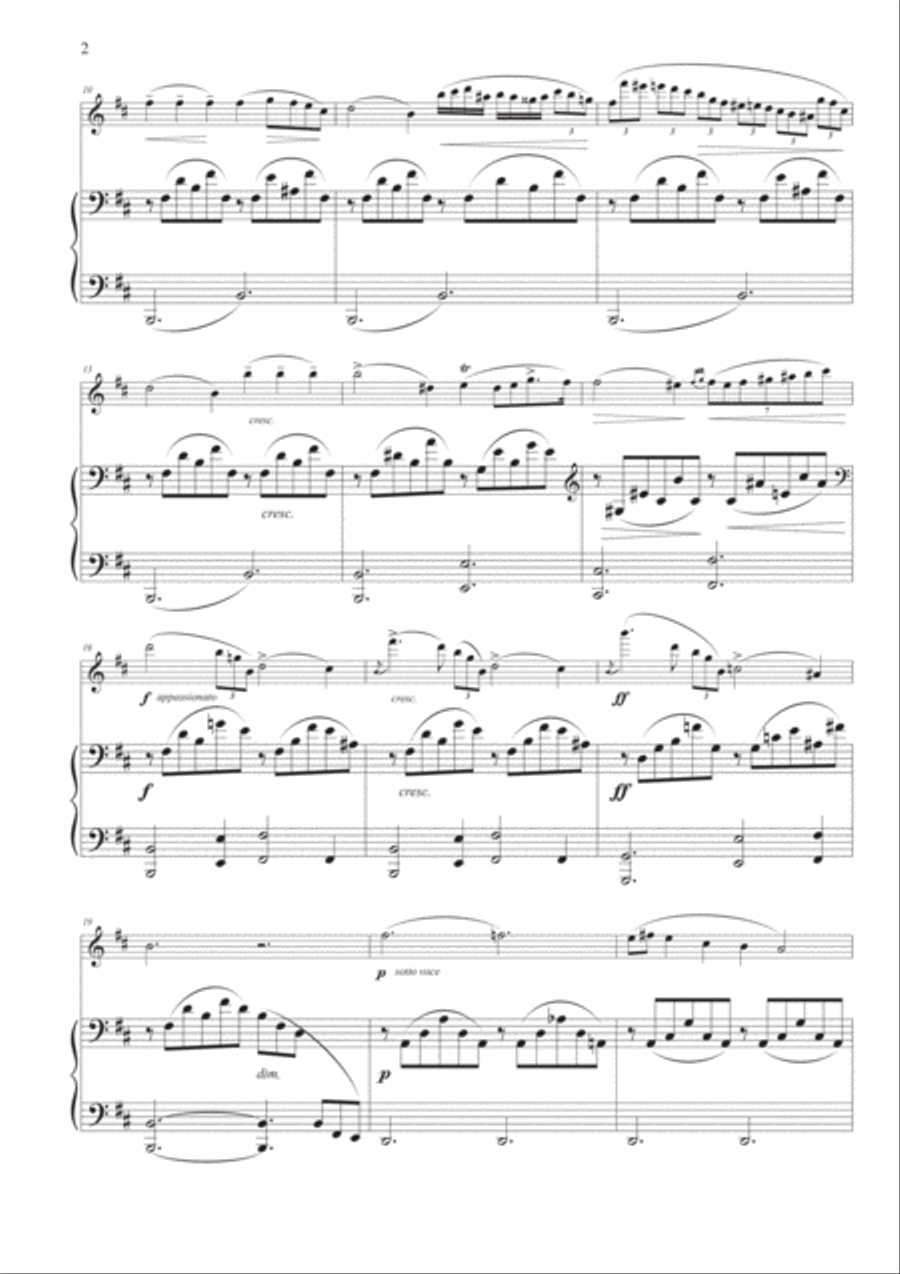 Nocturne Op. 9, No. 1 for Violin and Piano Violin Solo scores gallery preview page 2
