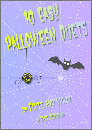 Book cover for 10 Easy Halloween Duets for Flute and Violin
