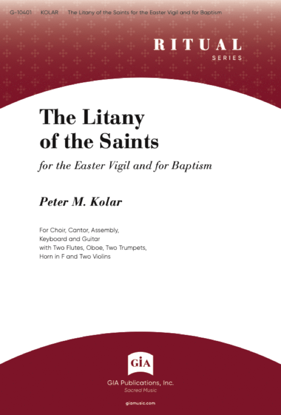 The Litany of the Saints for the Easter Vigil and for Baptism - Full Score and Parts Flute scores gallery preview page 1