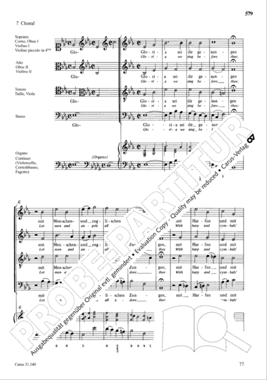 The Complete Sacred Vocal Works (Das geistliche Vokalwerk) Voice scores gallery preview page 580
