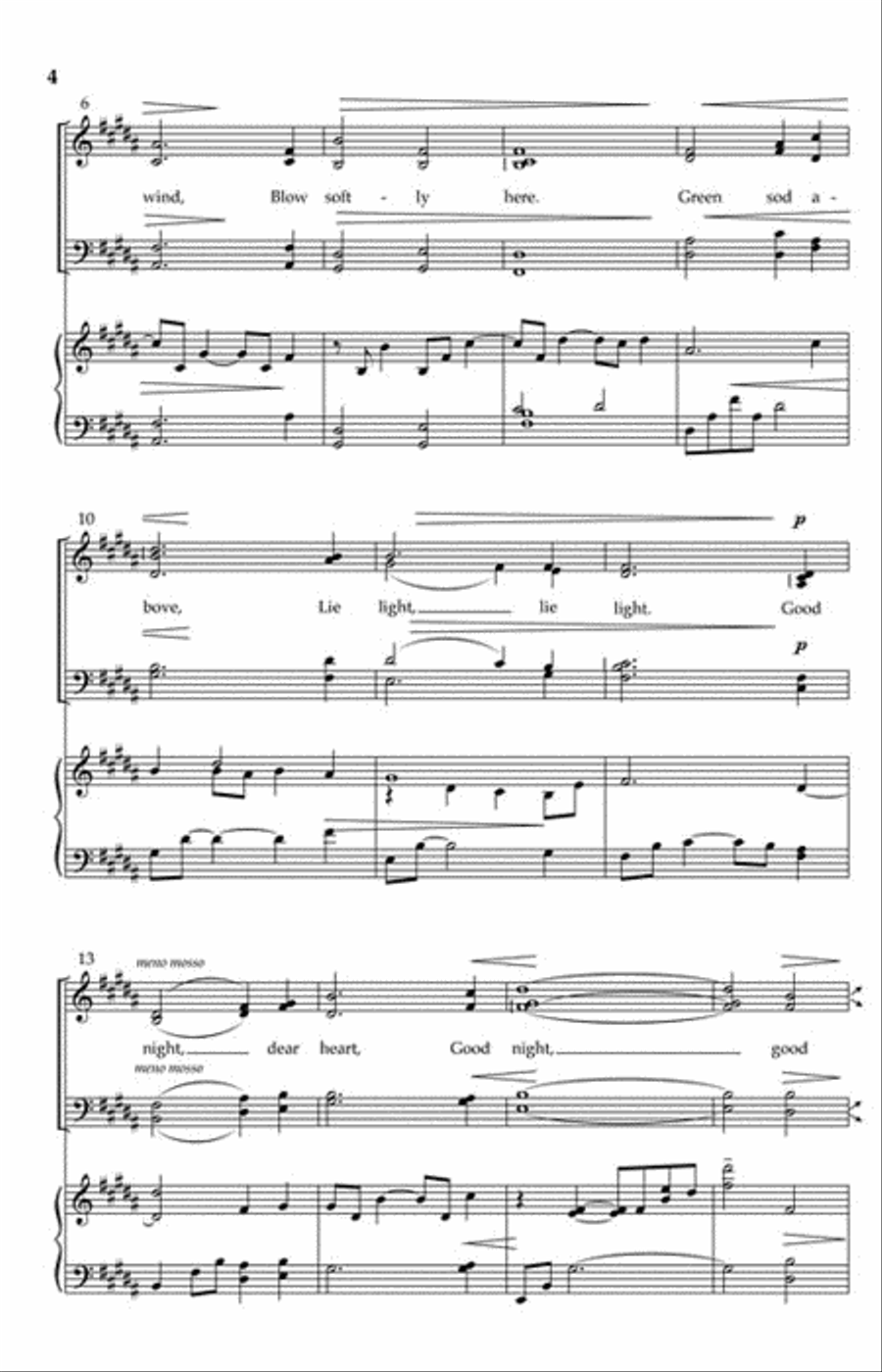 Good Night, Dear Heart 4-Part scores gallery preview page 3
