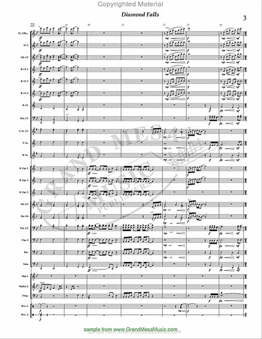 Diamond Falls Diamond Falls Concert Band scores gallery preview page 4