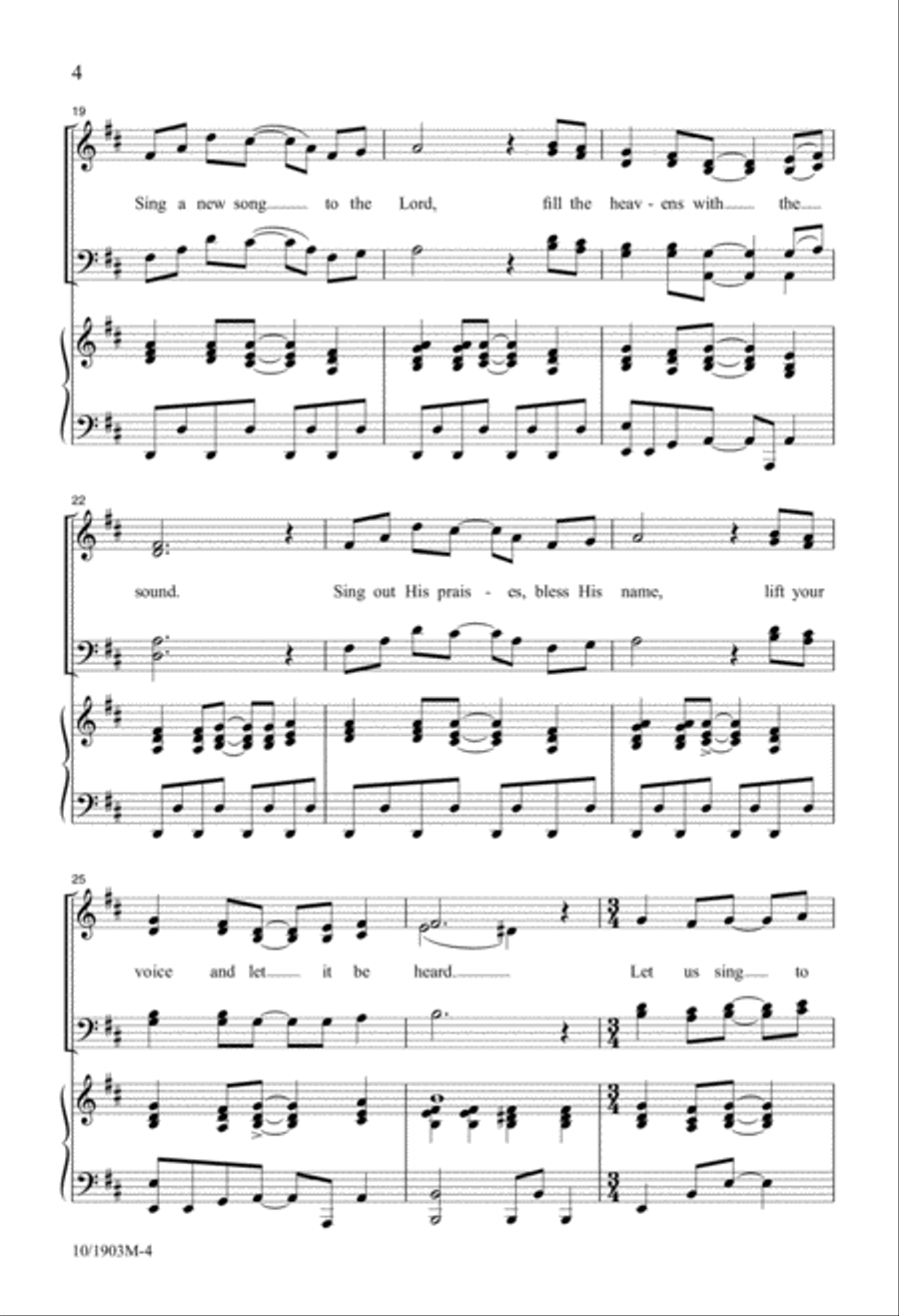 Sing a New Song to the Lord 4-Part scores gallery preview page 4