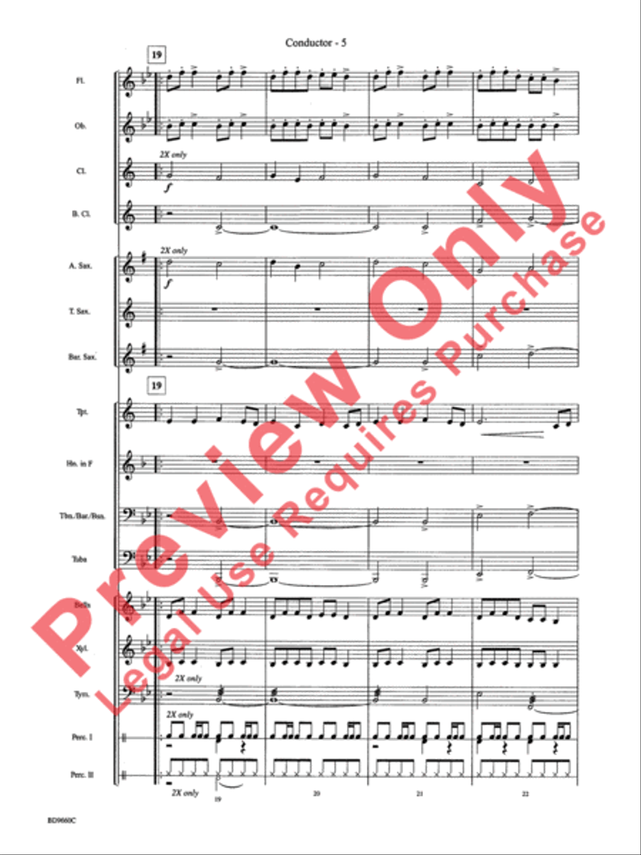 Declaration and Dance Concert Band scores gallery preview page 7