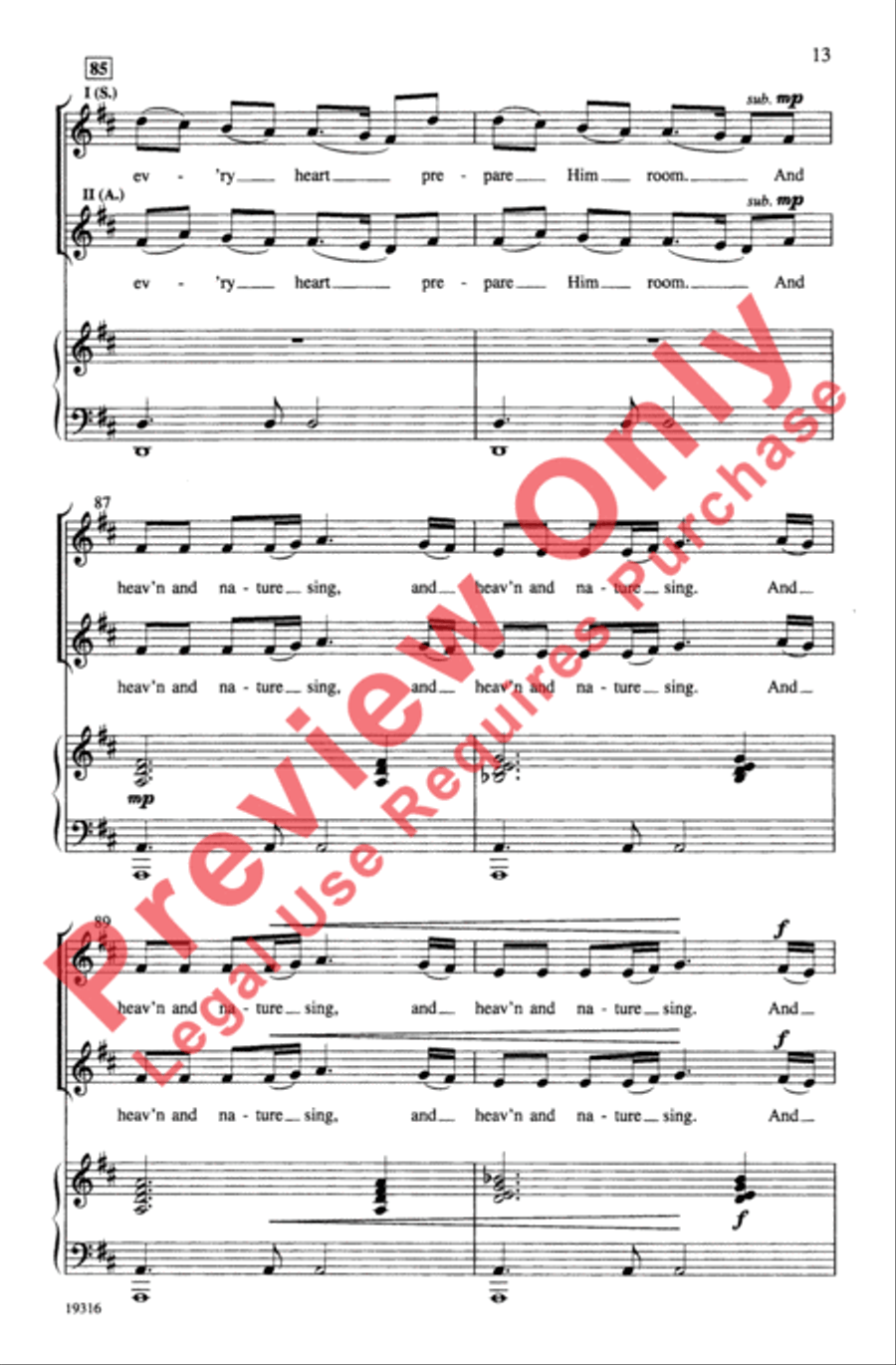 Joy: A Medley of Carols 2-Part scores gallery preview page 13