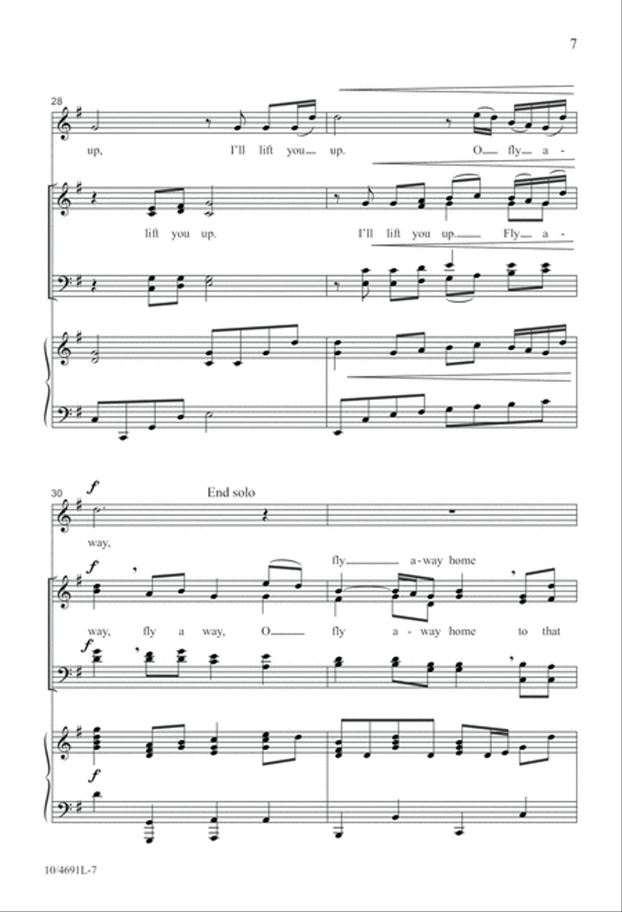 Fly Away Home 4-Part scores gallery preview page 7