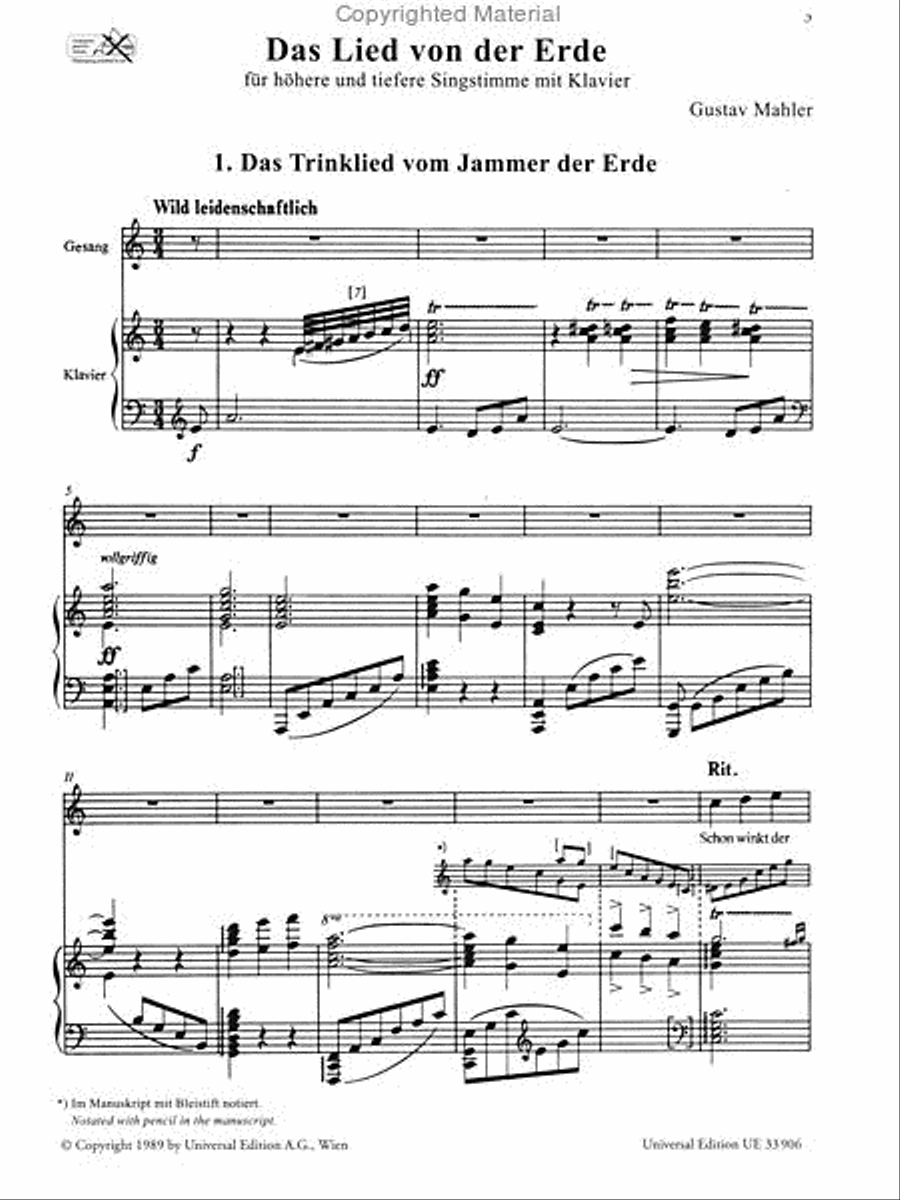 Das Lied Von Der Erde Chamber Music scores gallery preview page 2
