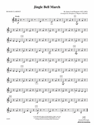 Jingle Bell March: B-flat Bass Clarinet