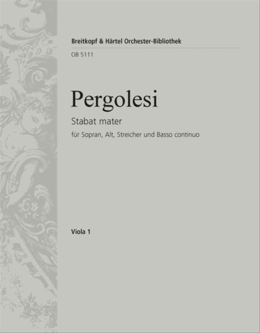 Stabat mater by Giovanni Battista Pergolesi SA - Sheet Music