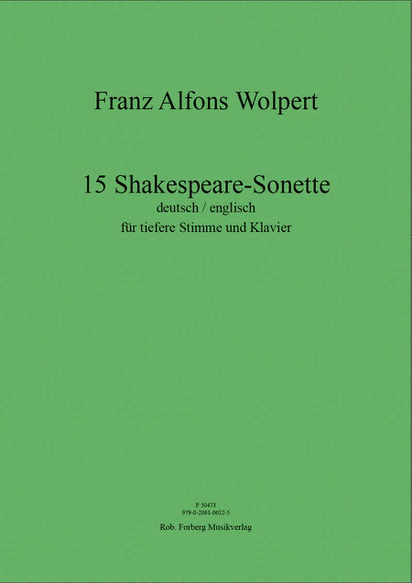15 Shakespeare‐Sonette