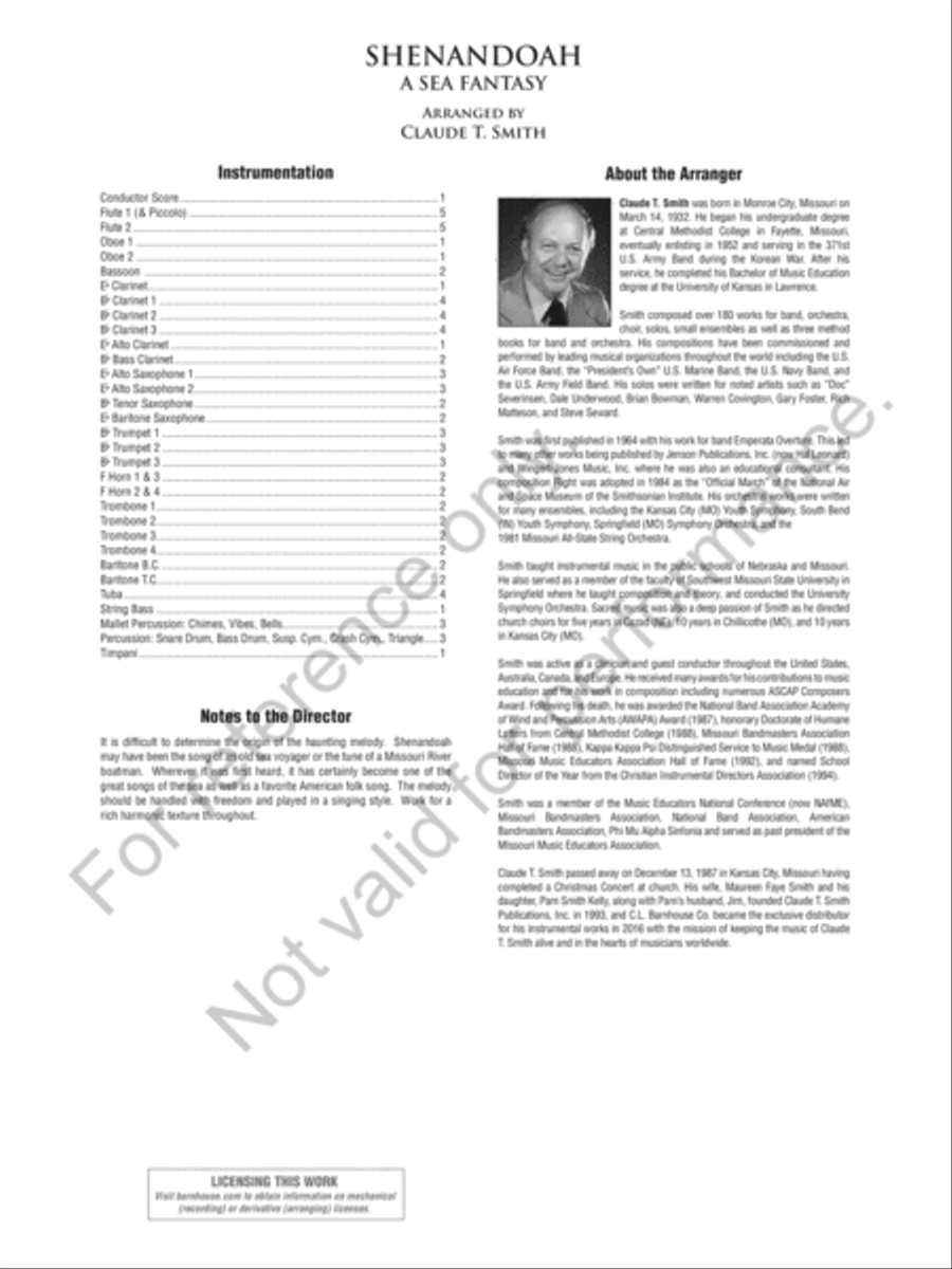Shenandoah Shenandoah Concert Band scores gallery preview page 3