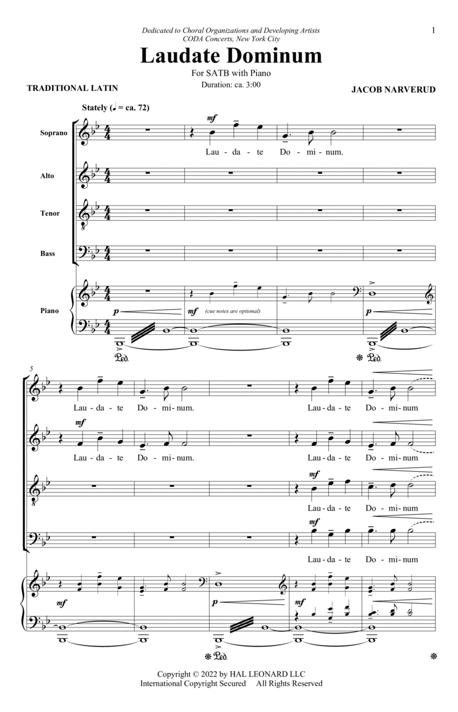 Laudate Dominum 4-Part scores gallery preview page 1