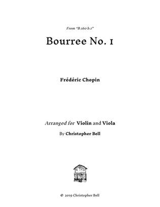 Book cover for Chopin - Bourrée No.1 - For Violin and Viola