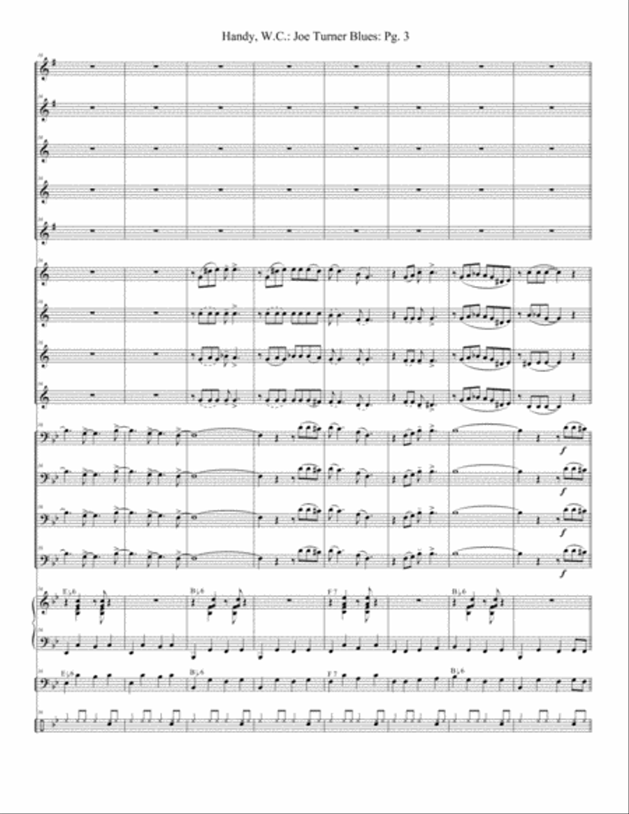 Joe Turner Blues Joe Turner Blues Jazz Ensemble scores gallery preview page 3