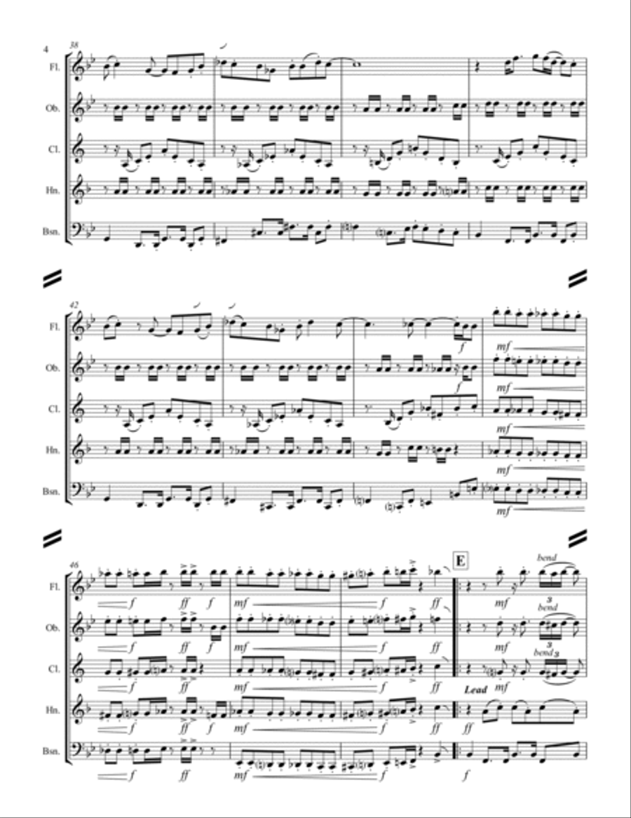 Sir Duke Woodwind Quintet scores gallery preview page 5