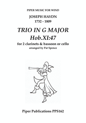 Book cover for HAYDN TRIO IN G MAJOR FOR 2 CLARINETS & BASSOON