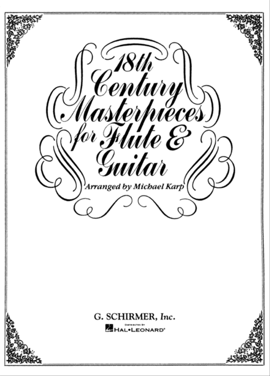 18th Century Masterpieces for Flute and Guitar Flute scores gallery preview page 1